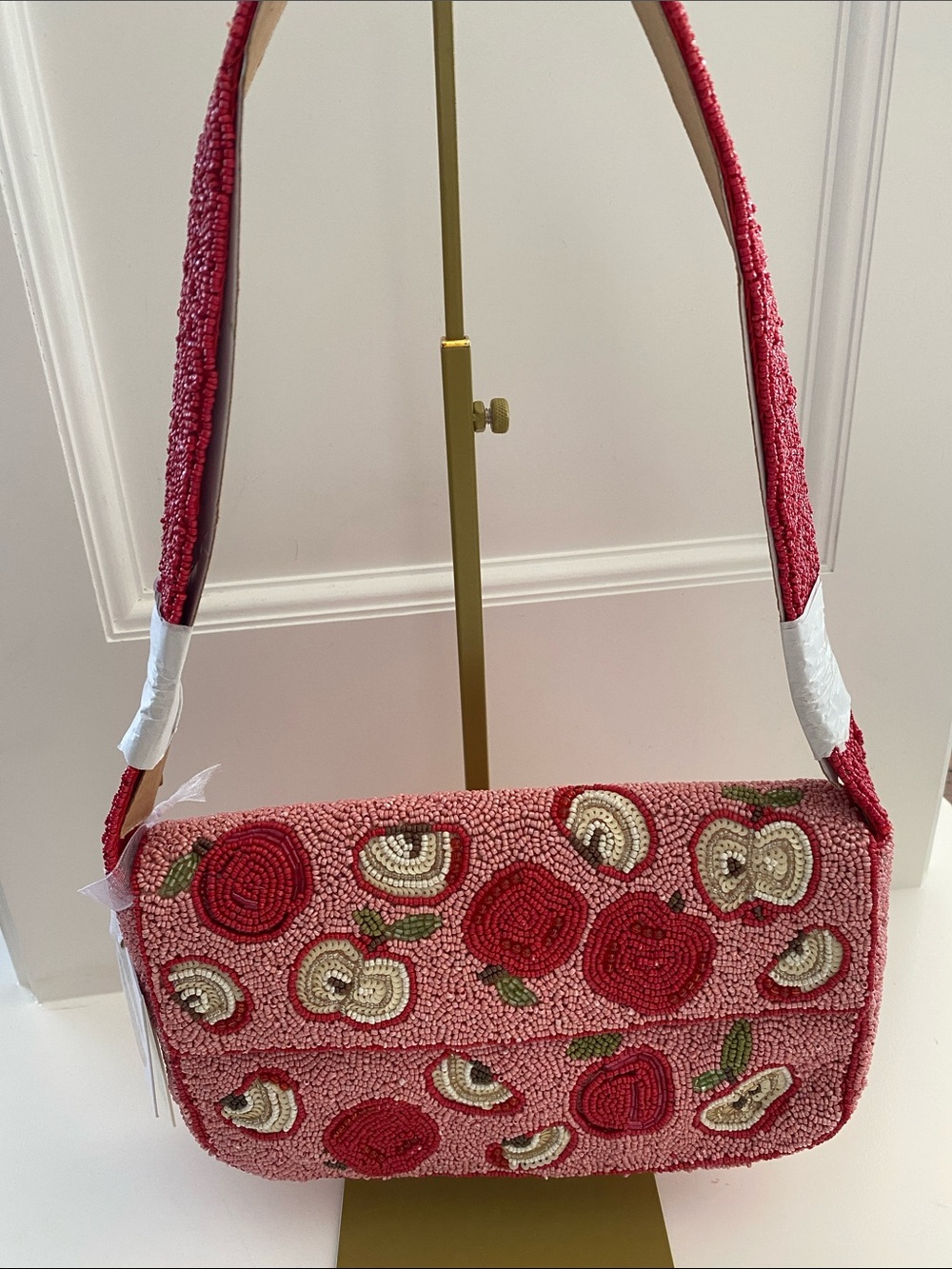 Apple Beaded Bag